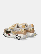 134-10 LEATHER TAUPE GOLD