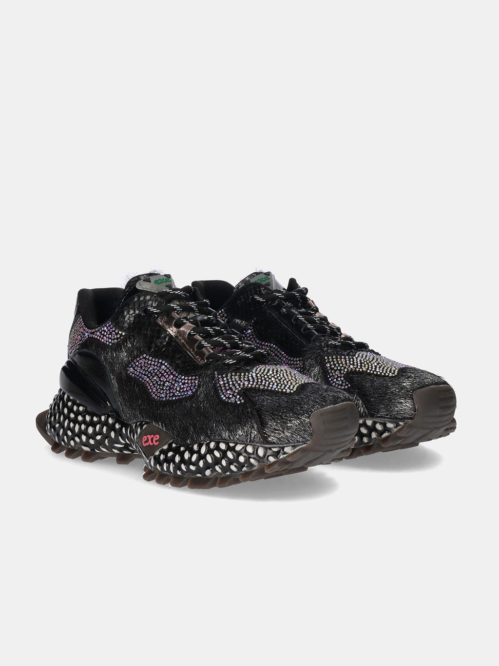 928-12 LEATHER BLACK PURPLE