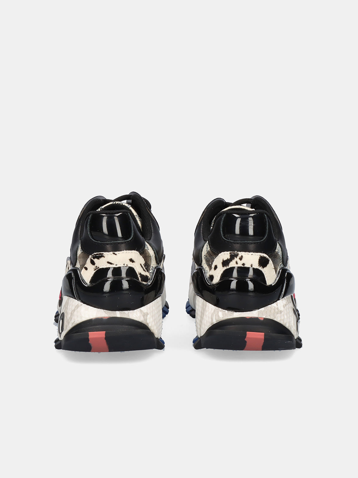 134-10 LEATHER BLACK WHT