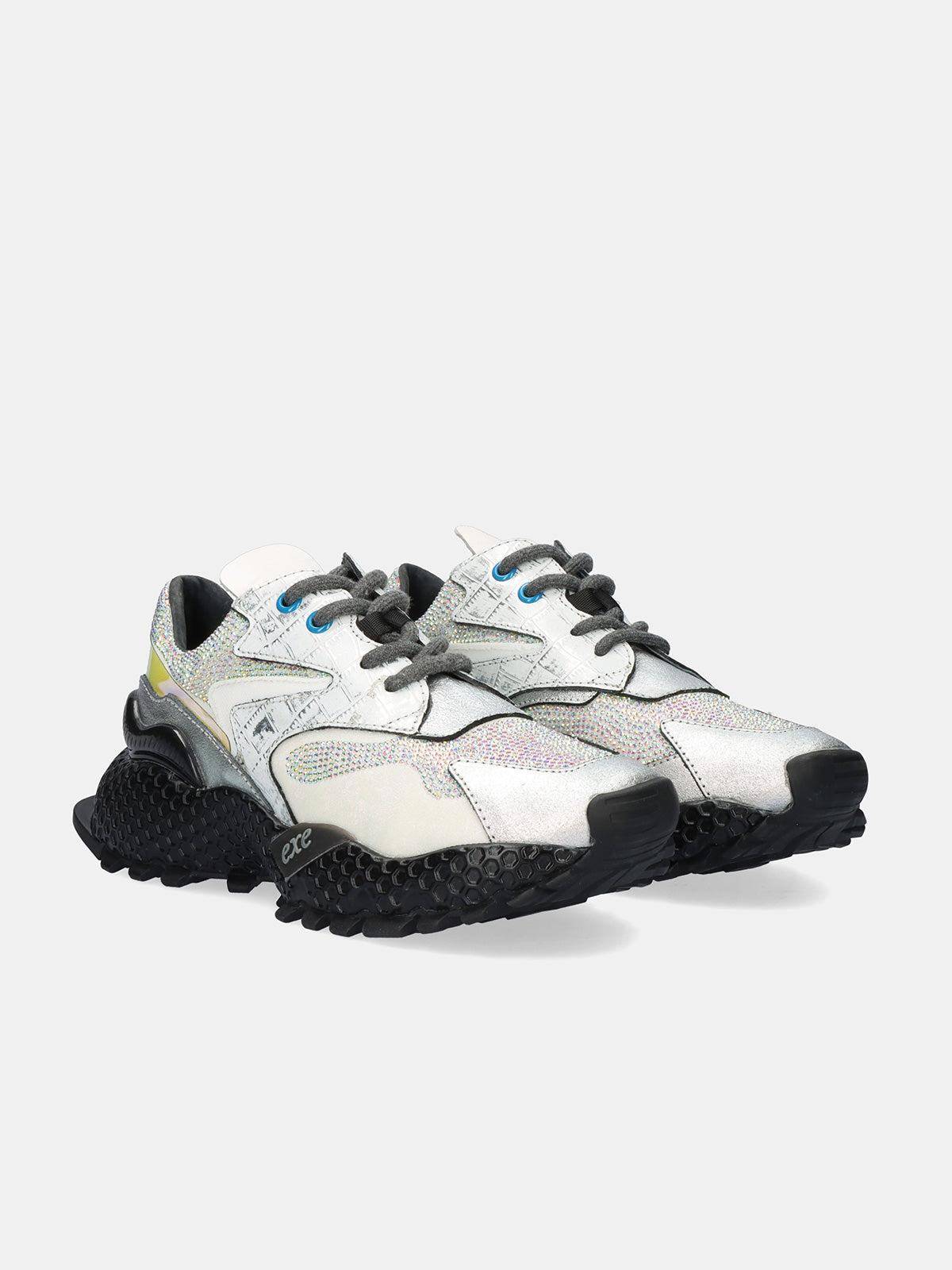 3020-8 LEATHER SILVER BLACK