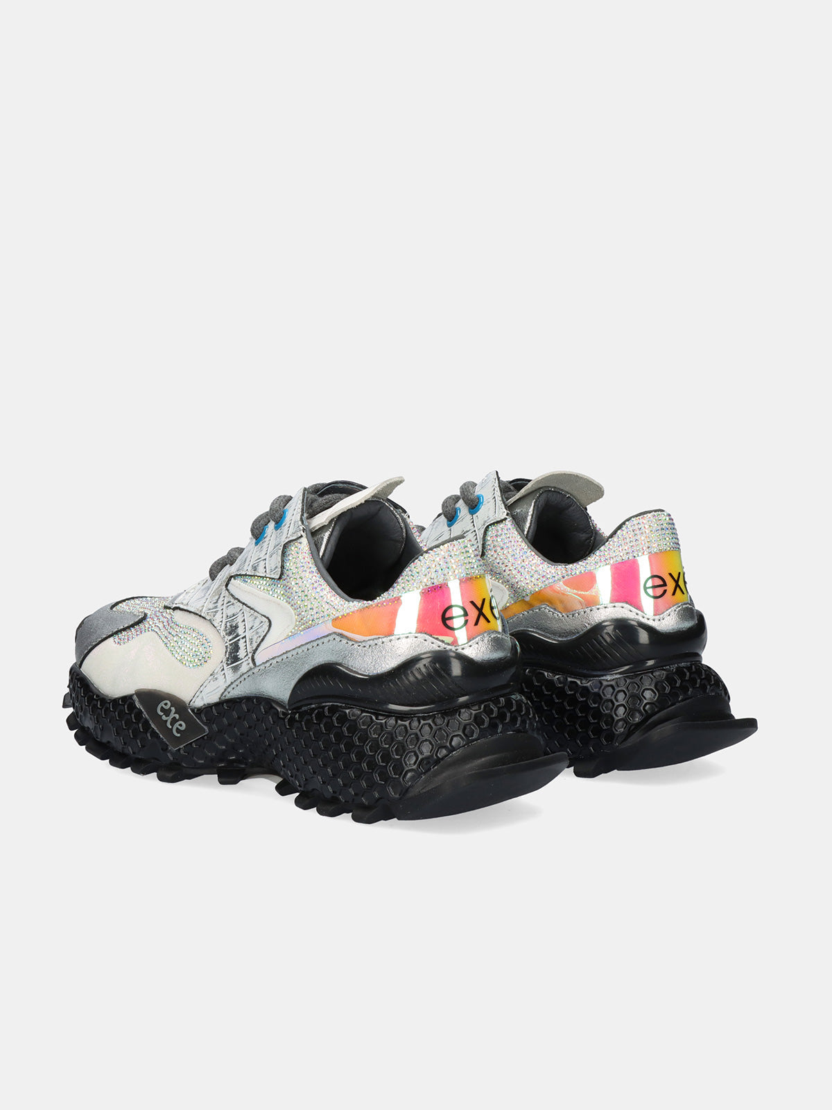 3020-8 LEATHER SILVER BLACK